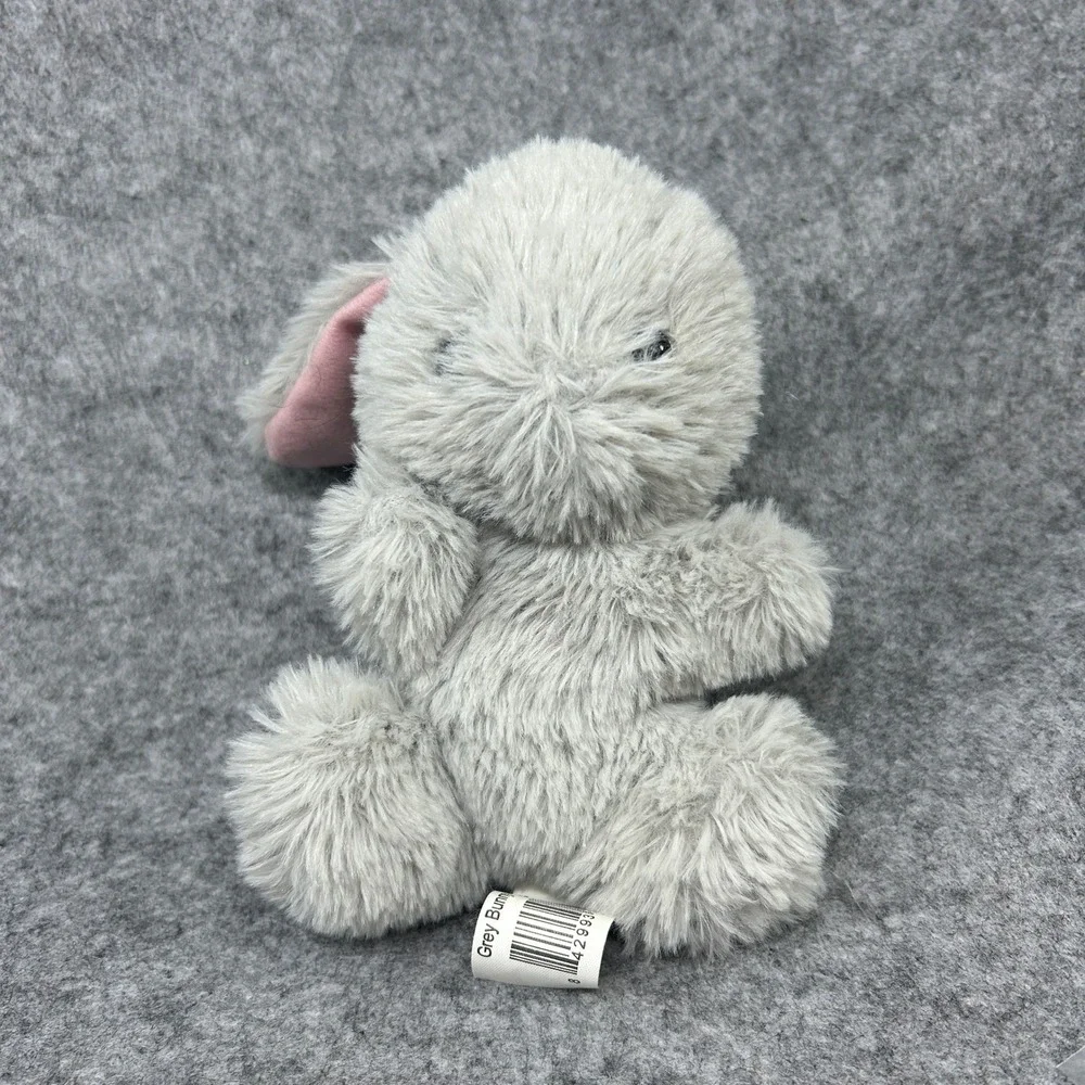 Unbranded Unisex Grey Bunny Plush 6.5in Grey Soft Faux Fur Stuffed Animal Toy